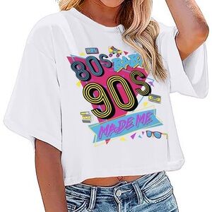 Crop Tshirt 80s Vibe L